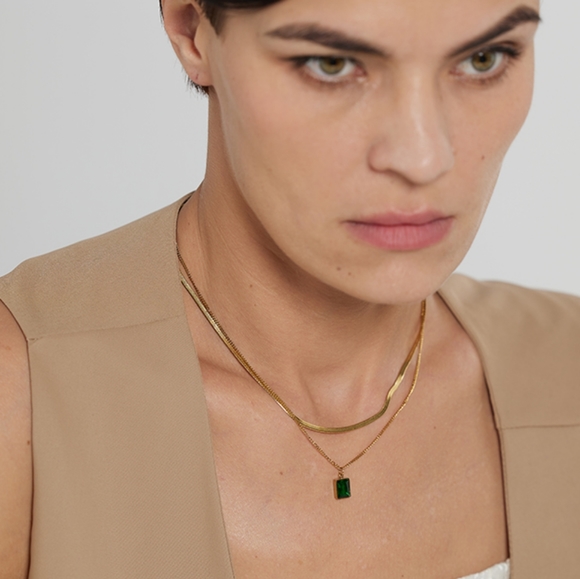 Stylish Layered Necklace - Picture 9 of 9